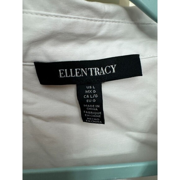 Ellen Tracy Button Down Long Sleeve Shirt SIZE L - Picture 4 of 5